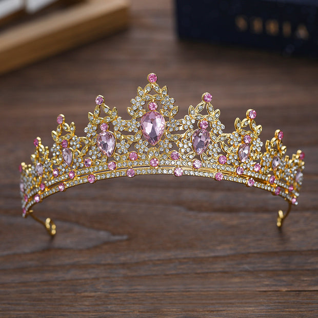 Rhinestone Dark Crown Halloween Dress-up Baroque Accessories