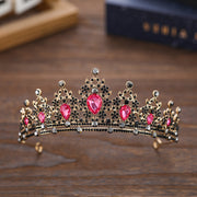 Rhinestone Dark Crown Halloween Dress-up Baroque Accessories