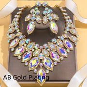 European And American Luxury Leaf Necklace Suit