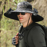Twin Fan Solar Rechargeable Electric Fan Sun-shade Sun Protection Hat