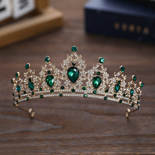 Rhinestone Dark Crown Halloween Dress-up Baroque Accessories