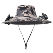 Twin Fan Solar Rechargeable Electric Fan Sun-shade Sun Protection Hat