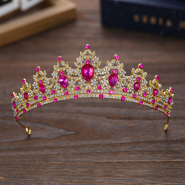 Rhinestone Dark Crown Halloween Dress-up Baroque Accessories