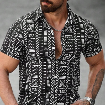 Men's Shirt 3D Printing Stitching Cartoon