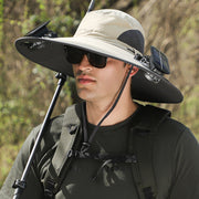 Twin Fan Solar Rechargeable Electric Fan Sun-shade Sun Protection Hat